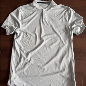 Nike Men's Light Gray Blade Collar Dri-Fit Polo